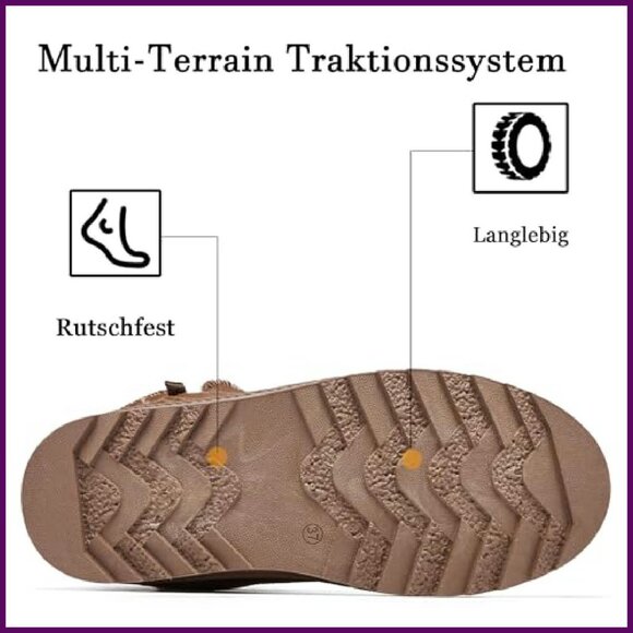 Women's Suede Ankle Boots with Faux Fur Lining Memory Foam Slip Resistant - Picture 6 of 8